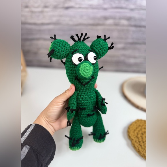 Thorny The Cactus Crochet Amigurumi Doll - Picture 2 of 9